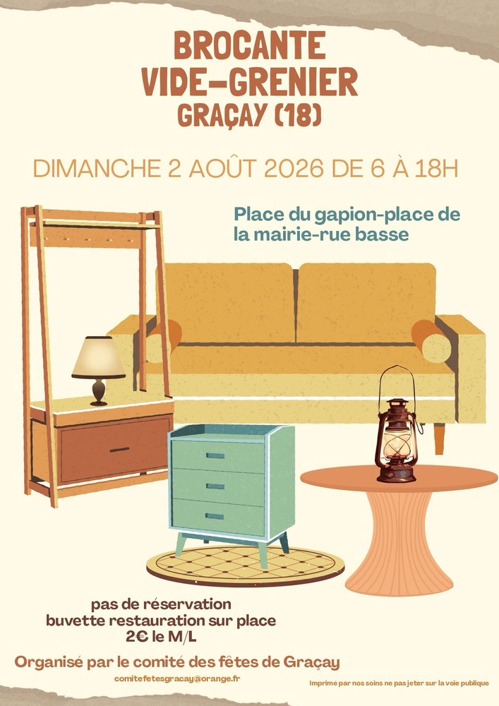 Brocante, vide-grenier Graçay