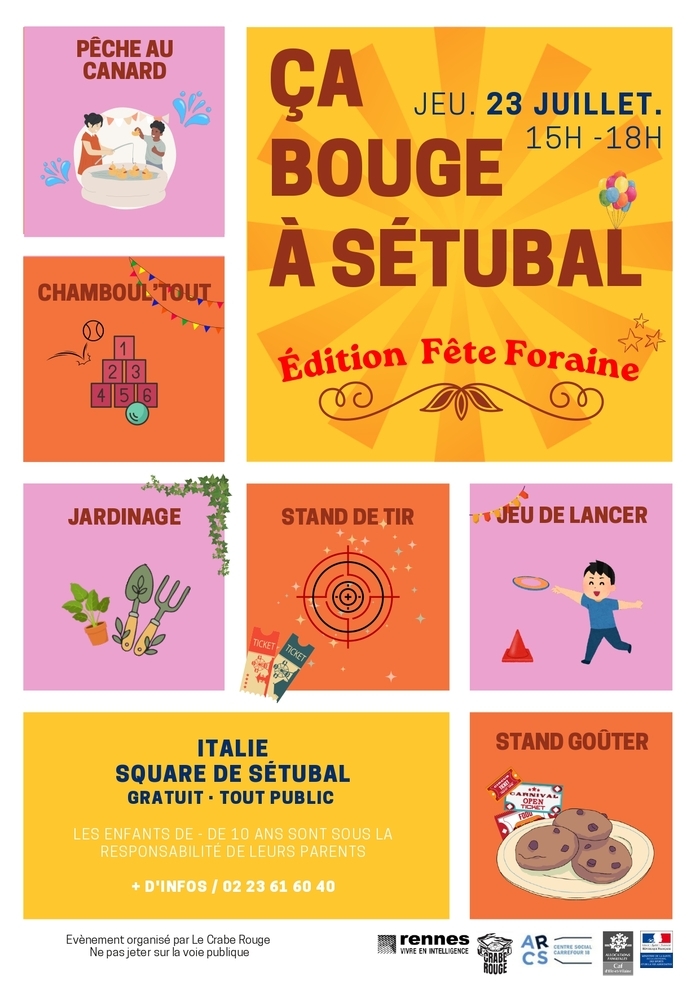 Ça Bouge à Sétubal, thème : Fête Foraine, Square de Sétubal, Rennes