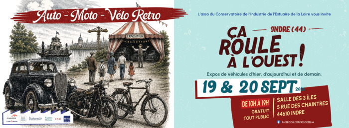 Ça roule à l’Ouest ! Expos Autos, motos et vélos d’hier, d’aujourd’hui et de demain, SALLE DES 3 ÎLES, Indre
