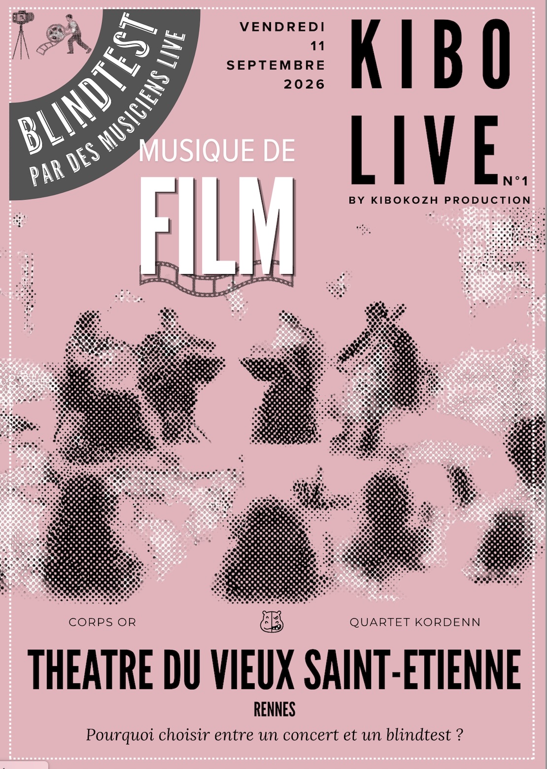 KIBOLIVE n°1 – Blindtest concert – musique de film Théatre du vieux Saint-Etienne Rennes — Théatre du vieux Saint-Etienne — Rennes — 11 septembre 2026