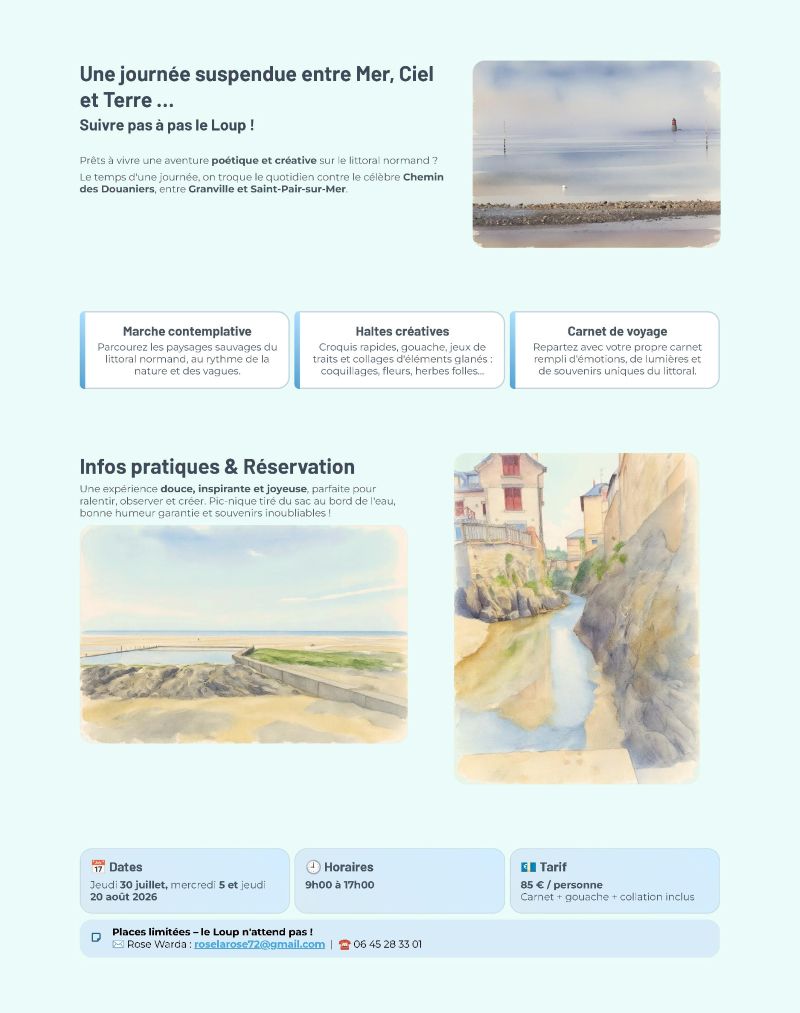 Carnet itinérant Galerie Horizons partagés Granville