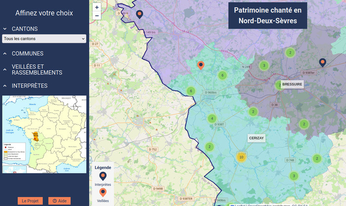 Carte interactive du patrimoine chanté des Deux-Sèvres, Château de Sanzay, Argenton-les-Vallées