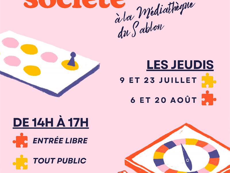Cet été c’est jeux de société ! Médiathèque du Sablon Centre socioculturel République Metz