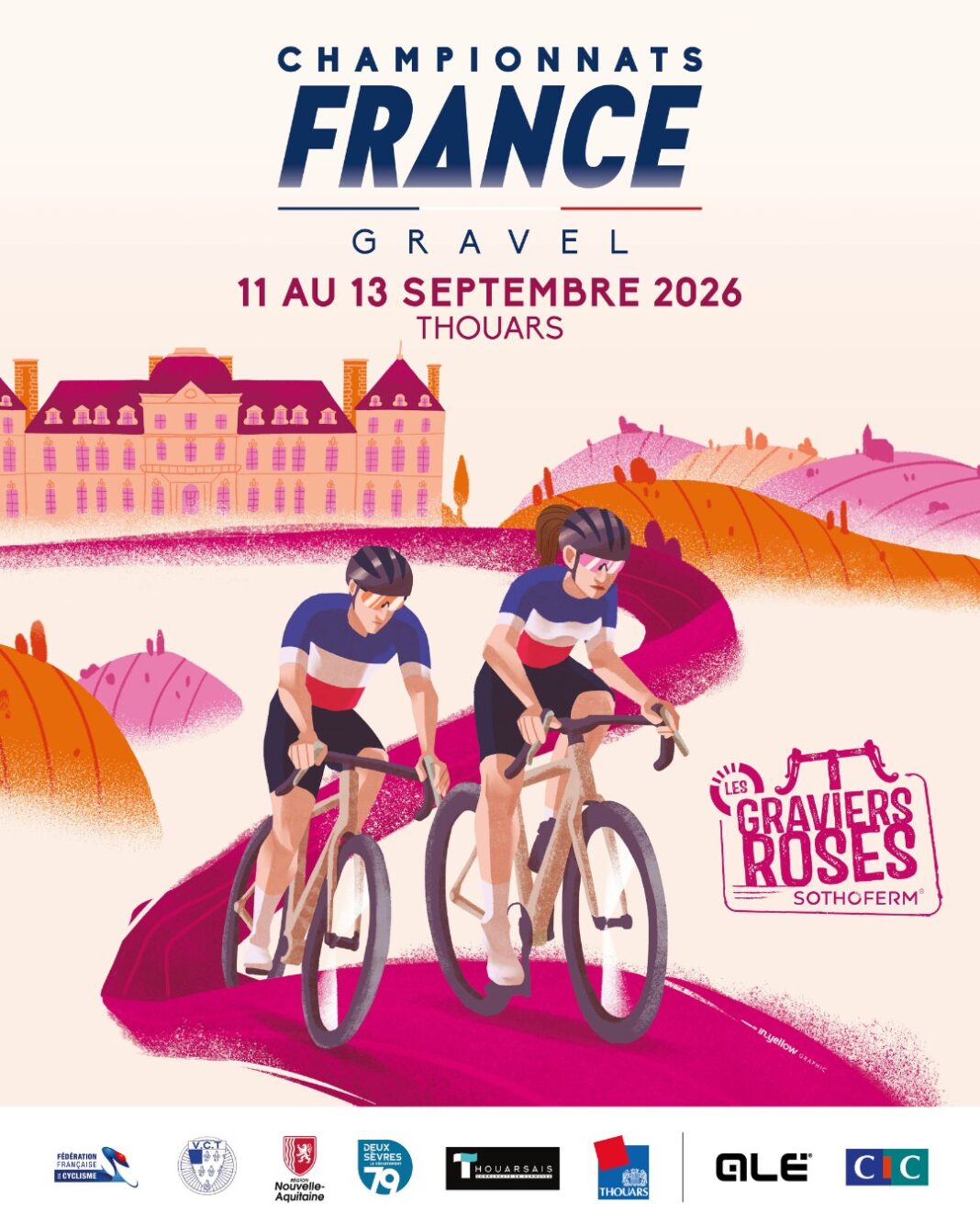 Championnat de France de Gravel Les graviers roses À l’orangerie du Château Thouars