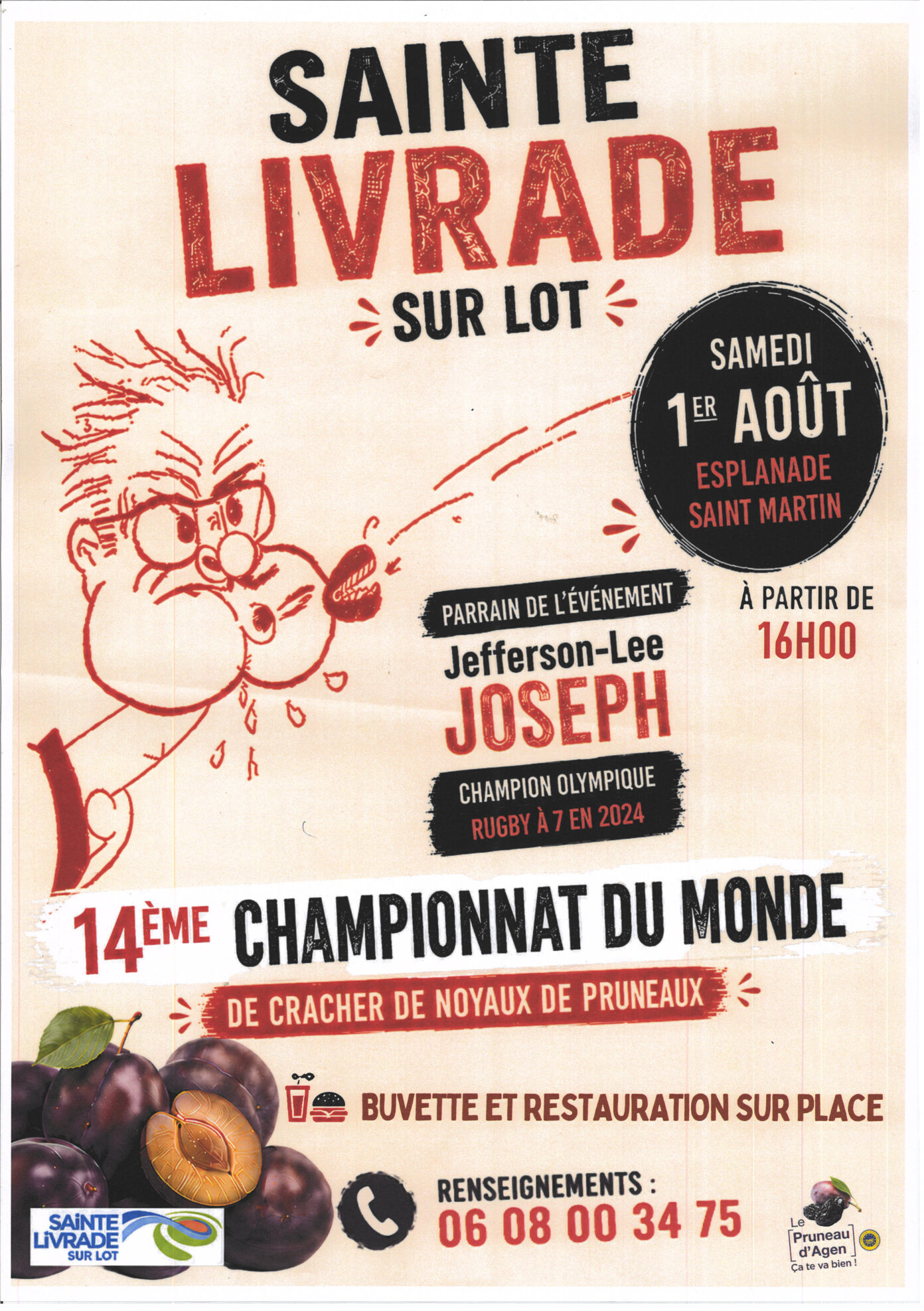 Championnat du Monde du Cracher de Noyaux de Pruneaux  Sainte-Livrade-sur-Lot