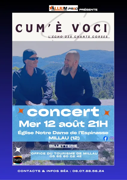 Chants Corses Concert de Cum’ è Voci place Foch Millau