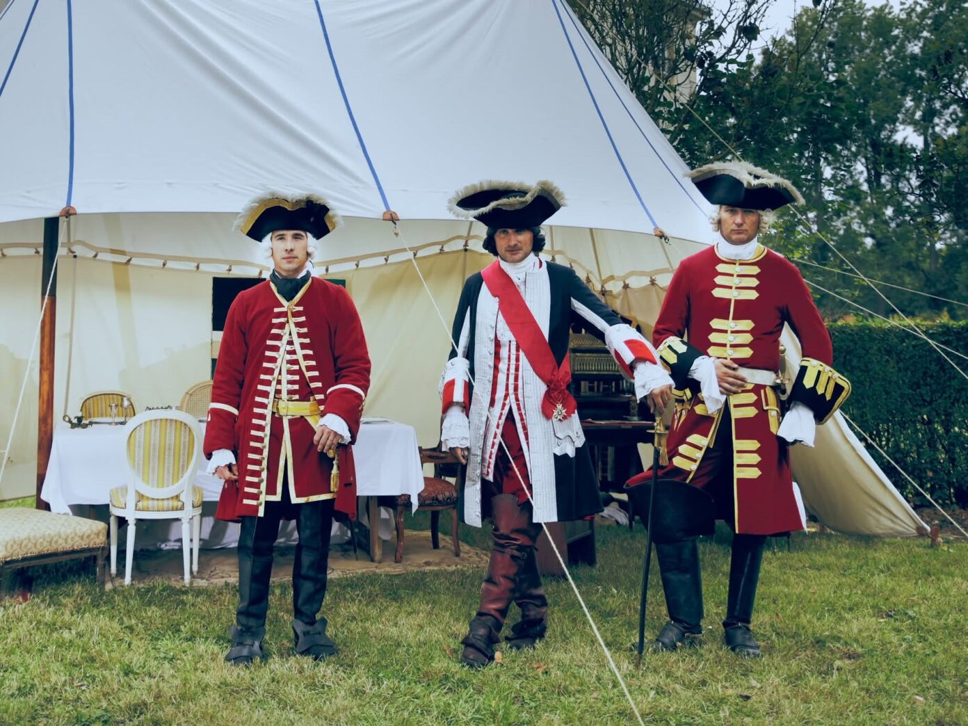 Campement et reconstitution militaire du XVIIIe siècle