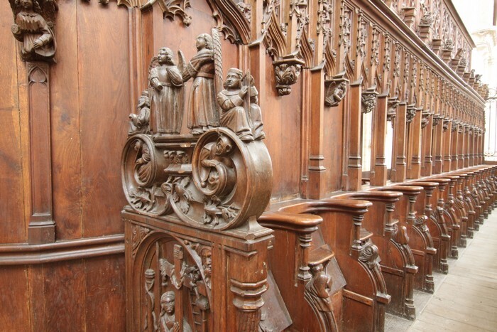 Chœur de l&rsquo;abbatiale de la Trinité : permanence d&rsquo;accueil et mise à disposition de documentation., Abbatiale de La Trinité, Vendôme