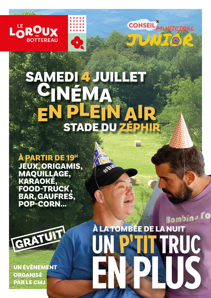 Ciné en plein air « Un P&rsquo;tit Truc en Plus », Complexe sportif du Zéphir, Le Loroux-Bottereau