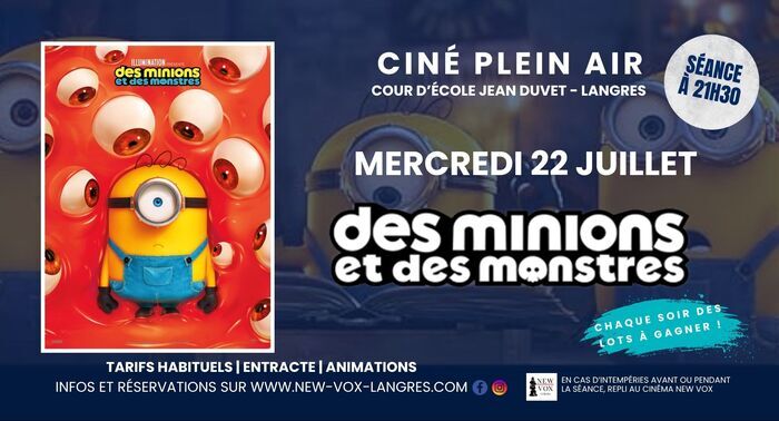 Ciné Plein Air : "Des Minions et des Monstres" Le New Vox Langres