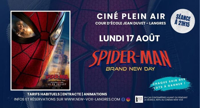 Ciné Plein Air : « Spider man : Brand new day », Le New Vox, Langres