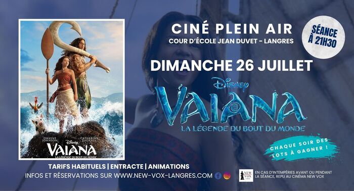 Ciné Plein Air : "Vaiana " Le New Vox Langres