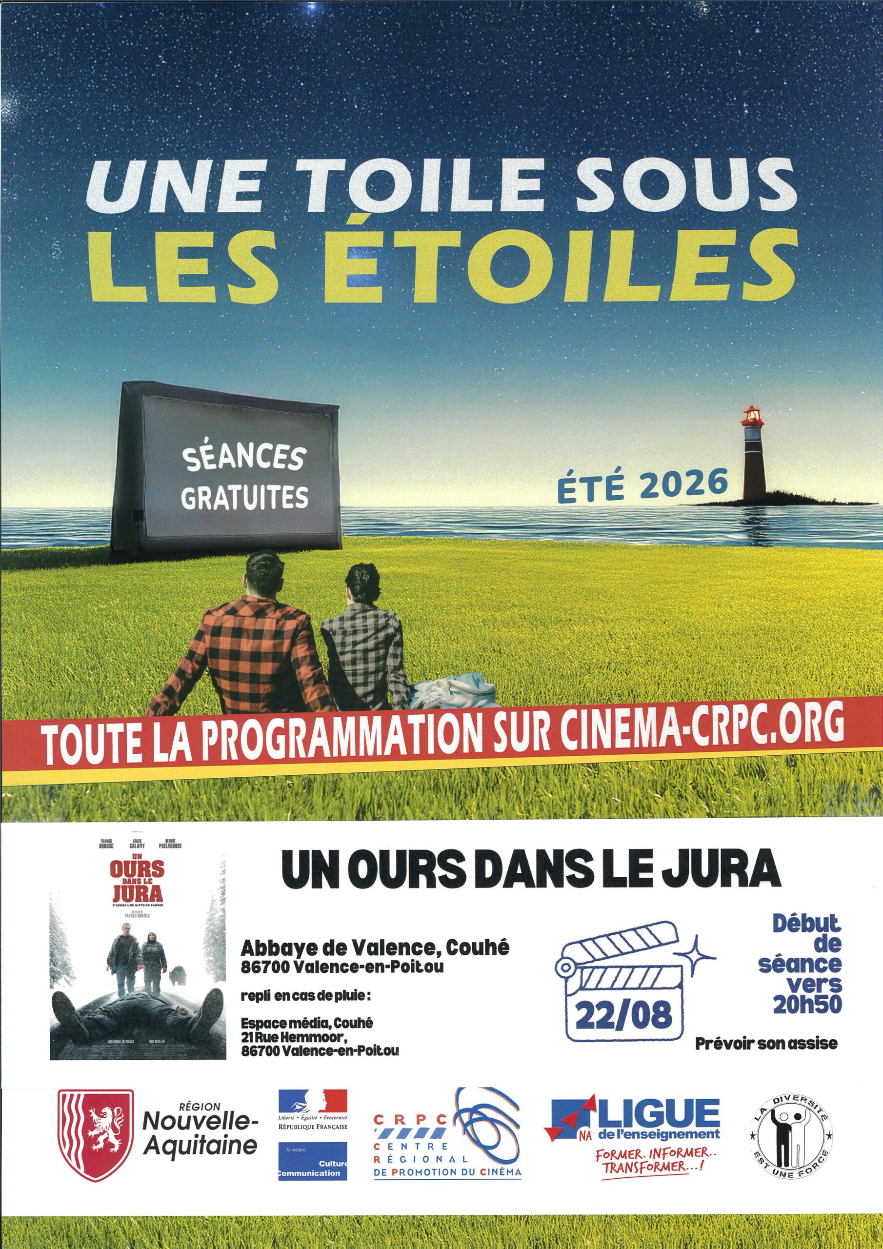 Ciné Plein-Air Abbaye de Valence Valence-en-Poitou 2026-08-22