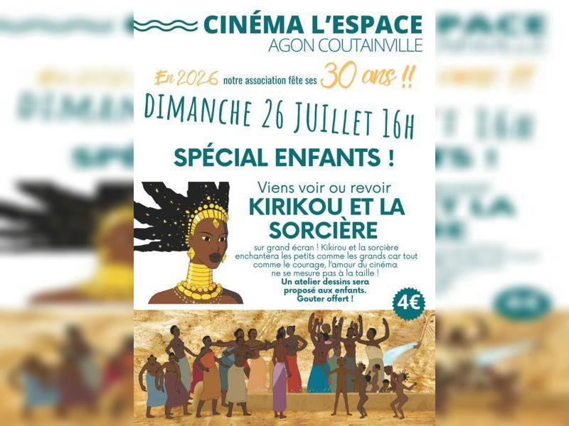 Ciné spécial enfants Kirikou et la sorcière Espace Culturel Agon-Coutainville