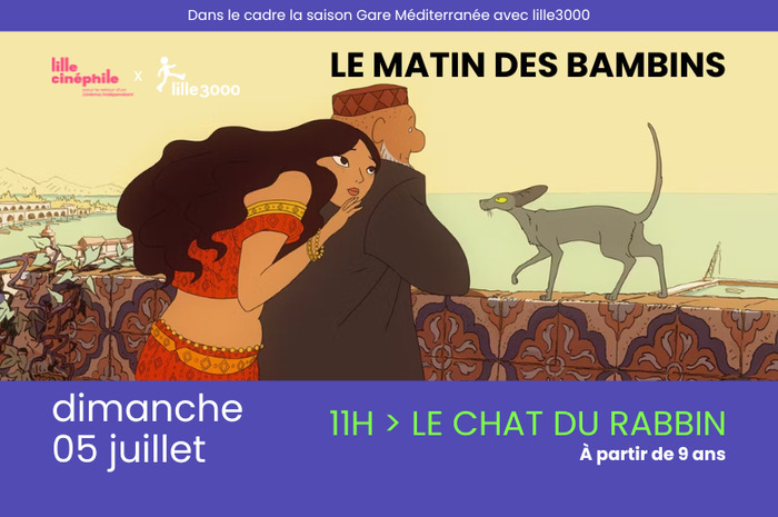Cinéma Jeune Public – Le chat du rabbin de Joann Sfar et Antoine Delesvaux, Gare Saint Sauveur, Lille