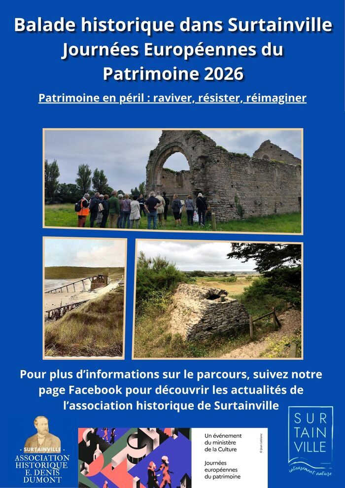 Circuit : balade patrimoniale à Surtainville, Mairie, La Mare du Parc