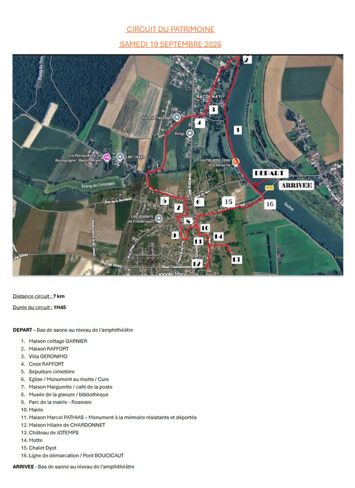 Circuit découverte à Gergy, Commune de GERGY, Gergy