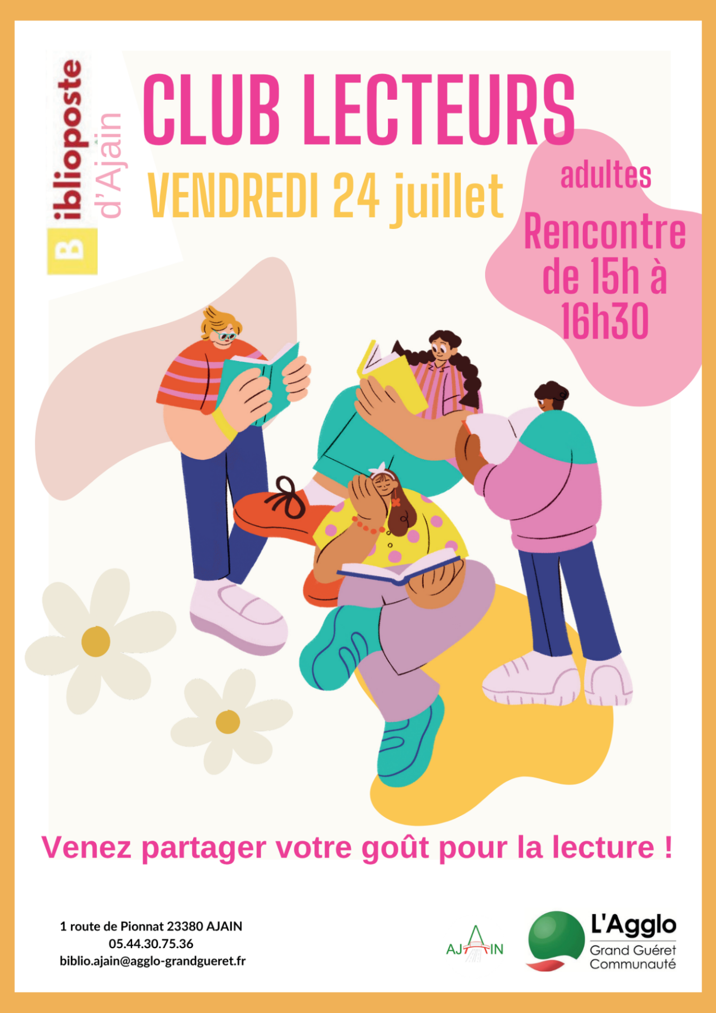 Club des lecteurs adultes Biblioposte d’Ajain Guéret