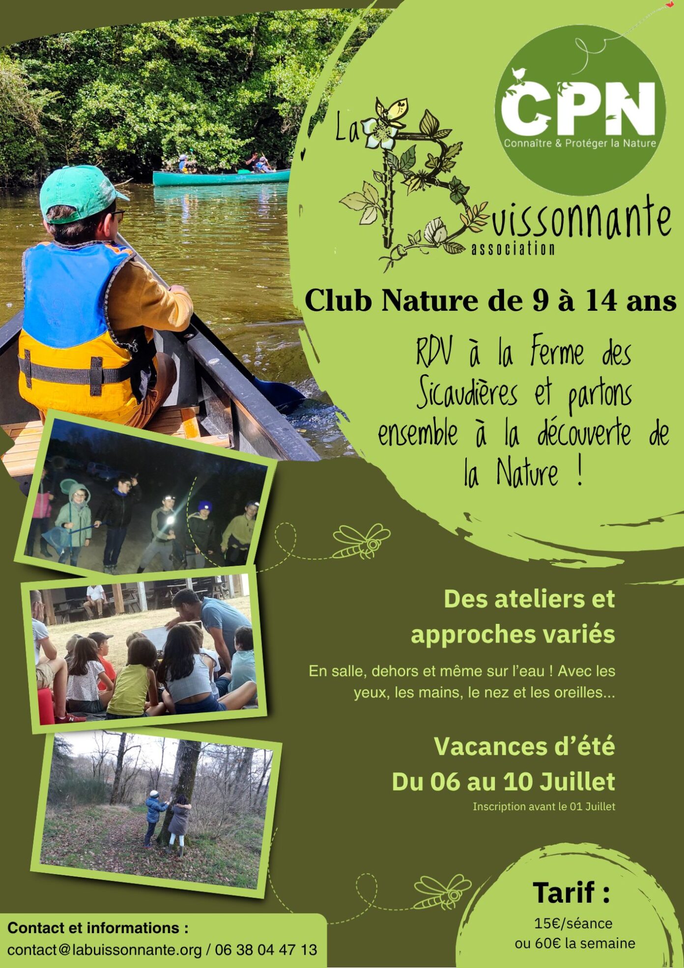 Club Nature Balade découverte de l’Argenton en canoë Argentonnay
