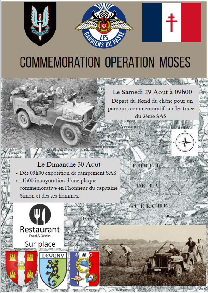 Commémoration Opération Moses Lieu-dit le Rond du chêne Leugny Leugny