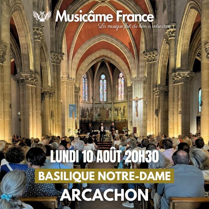 Concert à Arcachon: Ravel, Debussy, Kreisler, Cantemir, Mozart, Bach, Piazzolla, Vivaldi Basilique Notre-Dame d’Arcachon Douvres-la-Délivrande