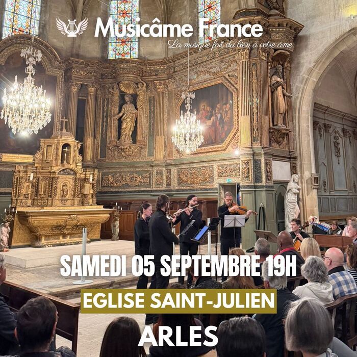 Concert à Arles: Ravel, Debussy, Cantemir, Mozart, Wieniawski, Bach, Doppler, Saint-Saëns, Vivaldi Eglise Saint-Julien Espira-de-l’Agly