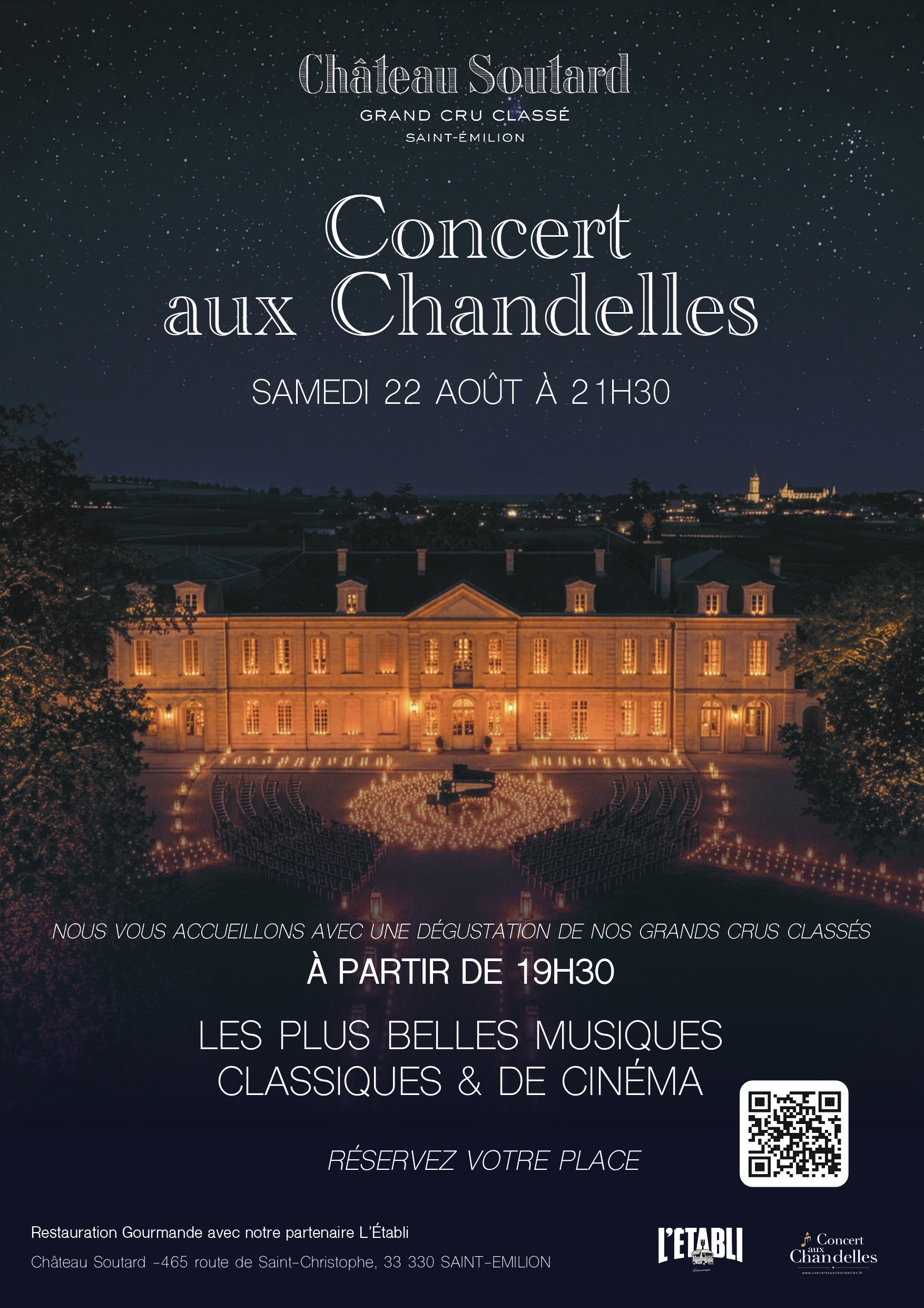 Concert aux Chandelles Château Soutard Saint-Émilion