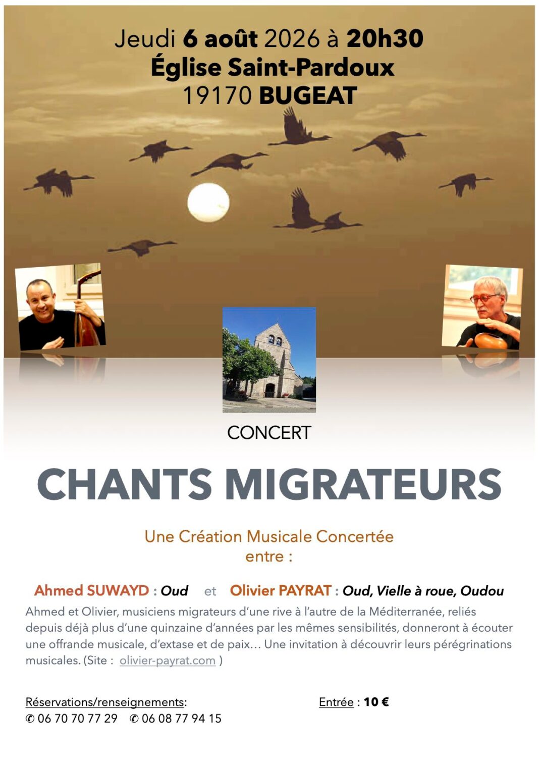 Concert Chants Migrateurs Bugeat
