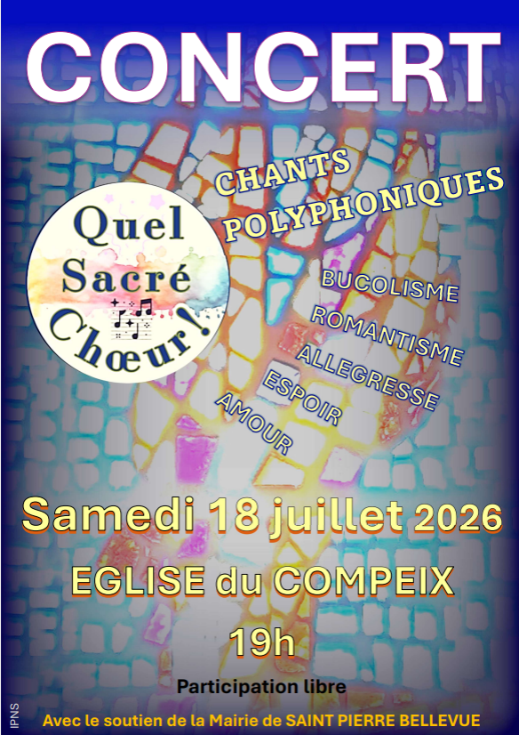 CONCERT Chants polyphonique le Compeix Saint-Pierre-Bellevue