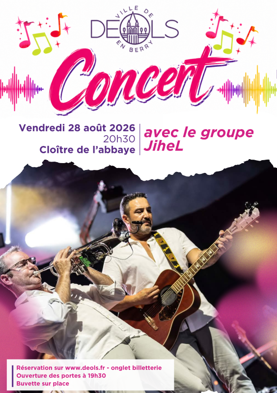 Concert de Jihel 6 rue de l'Abbaye Châteauroux 2026-08-28