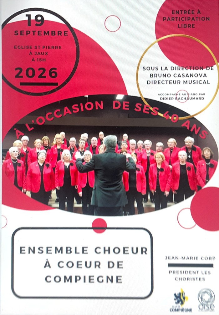 Concert de la Chorale CHOEUR à COEUR, Église Saint-Pierre, Jaux