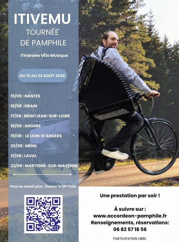 Concert de Pamphile au départ d&rsquo;un itinéraire vélo-musique Près de l&rsquo;Ecole Sully Nantes