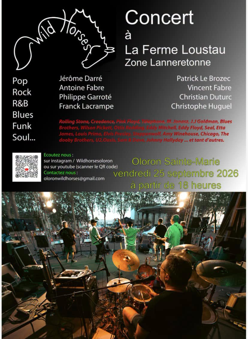 Concert des Wild Horses  Oloron-Sainte-Marie