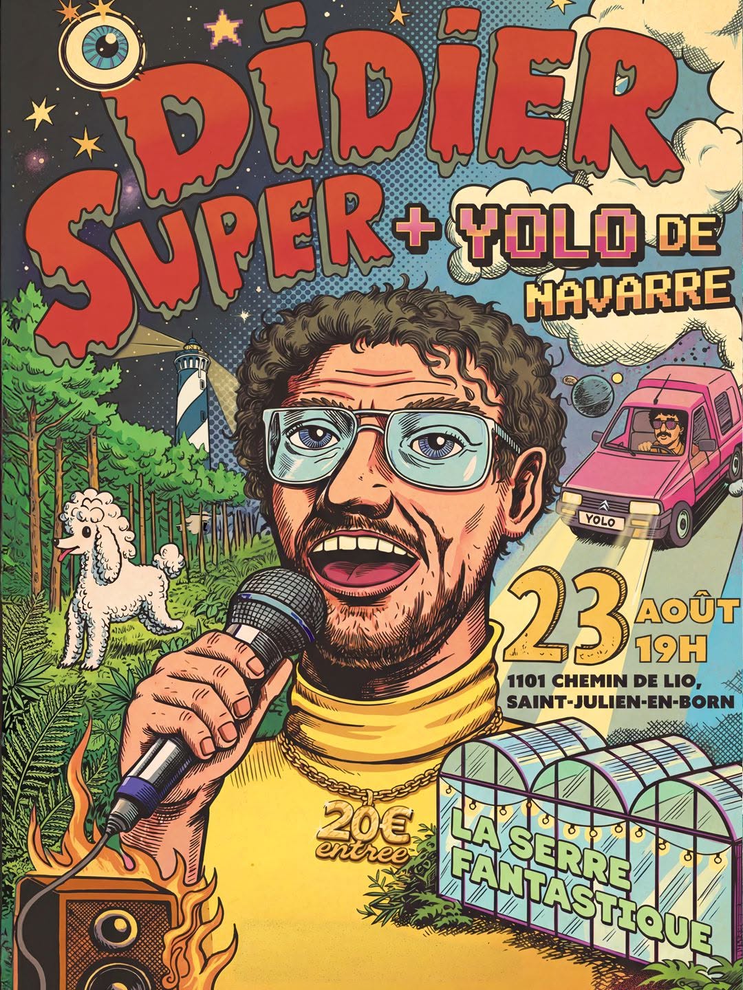 Concert Didier Super et Yolo de Navarre 1101 Chemin de Lio Saint-Julien-en-Born 2026-08-23