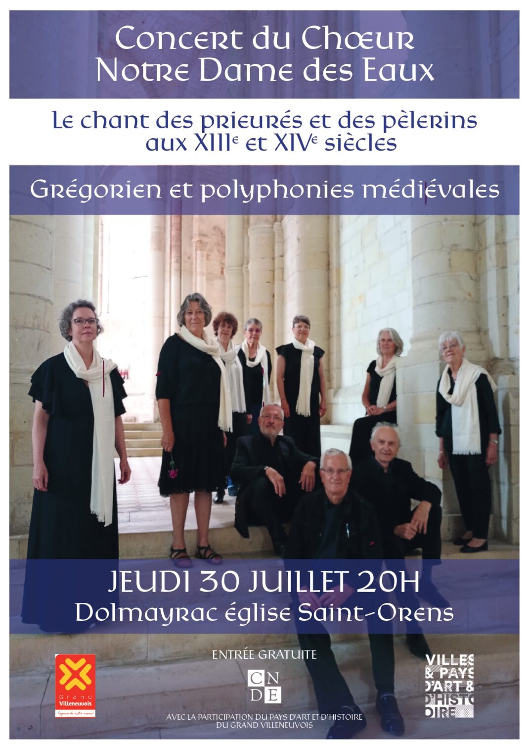 Concert du chœur Notre-Dame-des-Eaux Église Saint-Orens de Dolmayrac Dolmayrac
