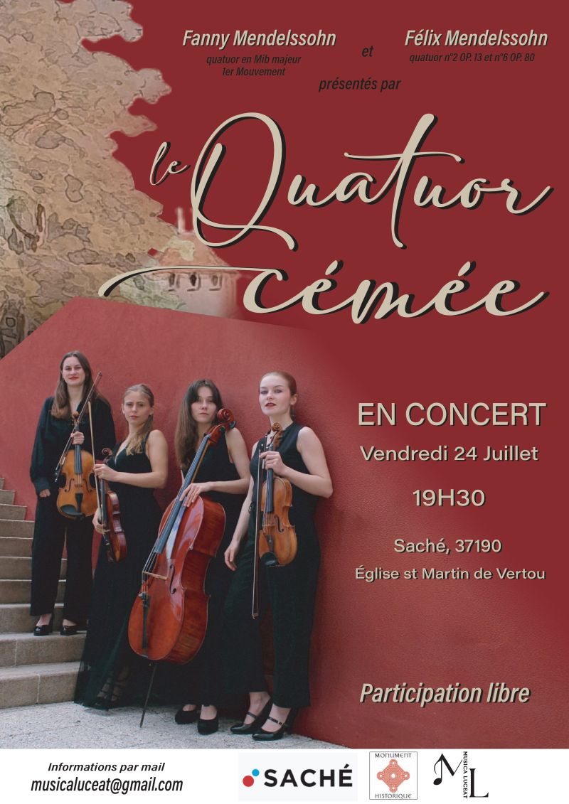 Concert du Quatuor Cémée  Saché