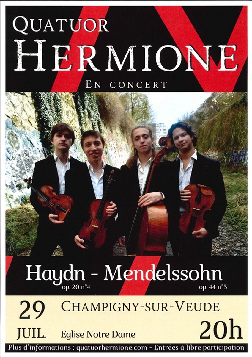 Concert du Quatuor Hermione Champigny-sur-Veude