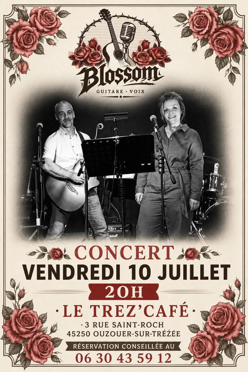 Concert guitare et voix avec Blossom  Ouzouer-sur-Trézée