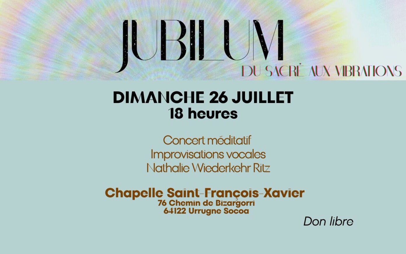 Concert Jubilum Chapelle St François-Xavier Urrugne