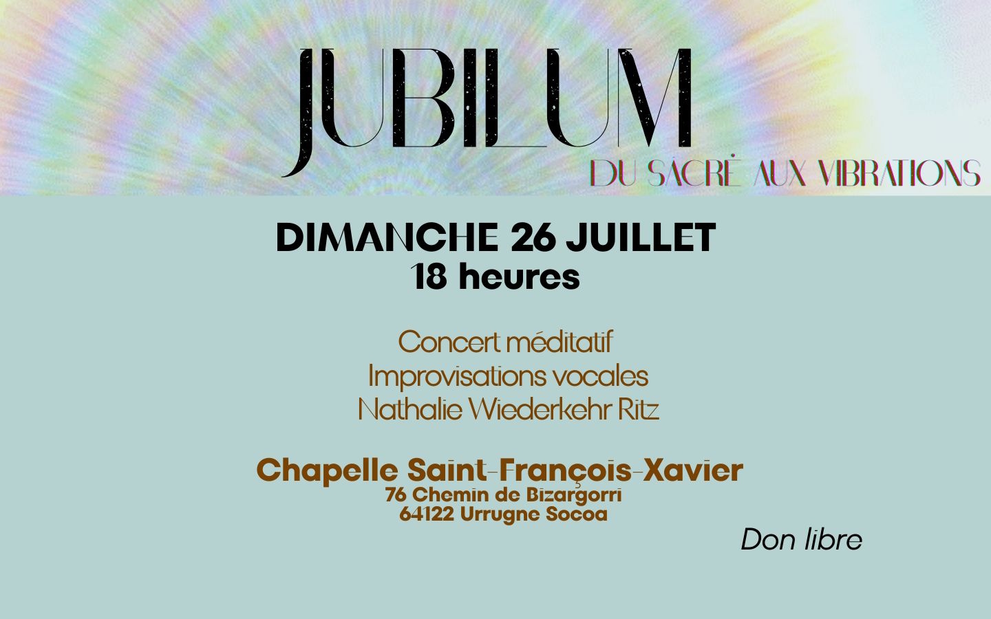 Concert Jubilum 76 Chemin de Bizargorri Urrugne 2026-07-26