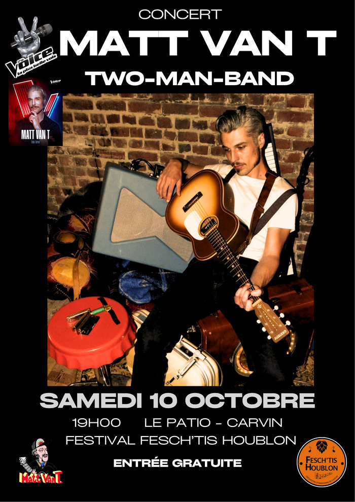 Concert Matt Van T. Two-Man-Band Salle des Fêtes Le Patio Carvin