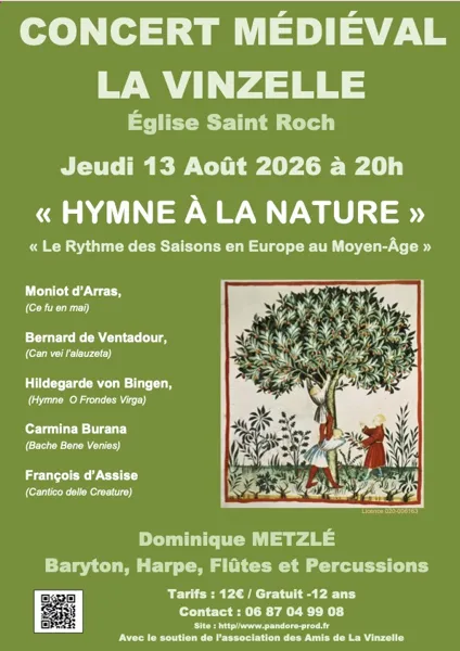 Concert médiéval la Vinzelle Conques-en-Rouergue