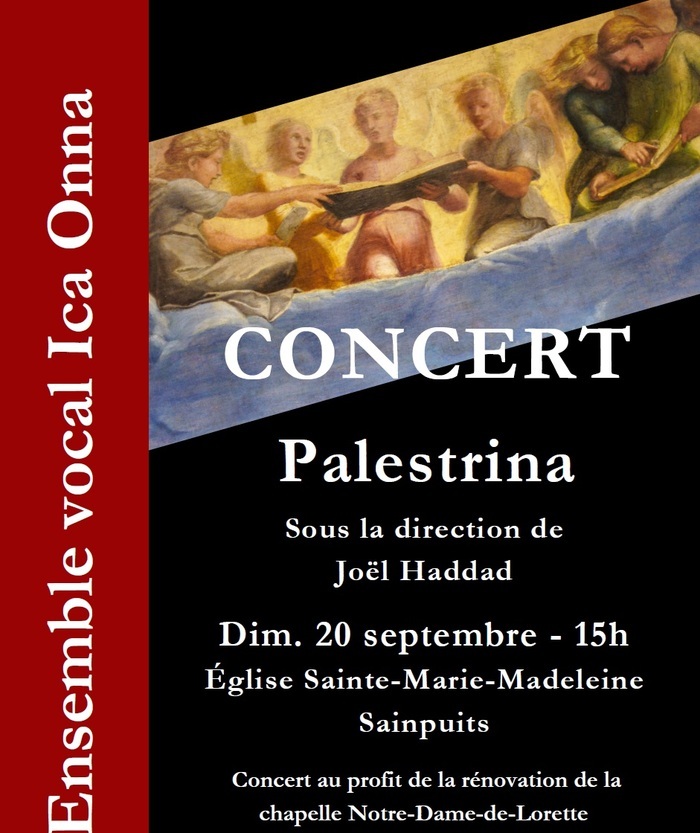 Concert Palestrina au profit de la restauration de Notre-Dame de Lorette, Eglise Saint Madeleine de Sainpuits, Sainpuits
