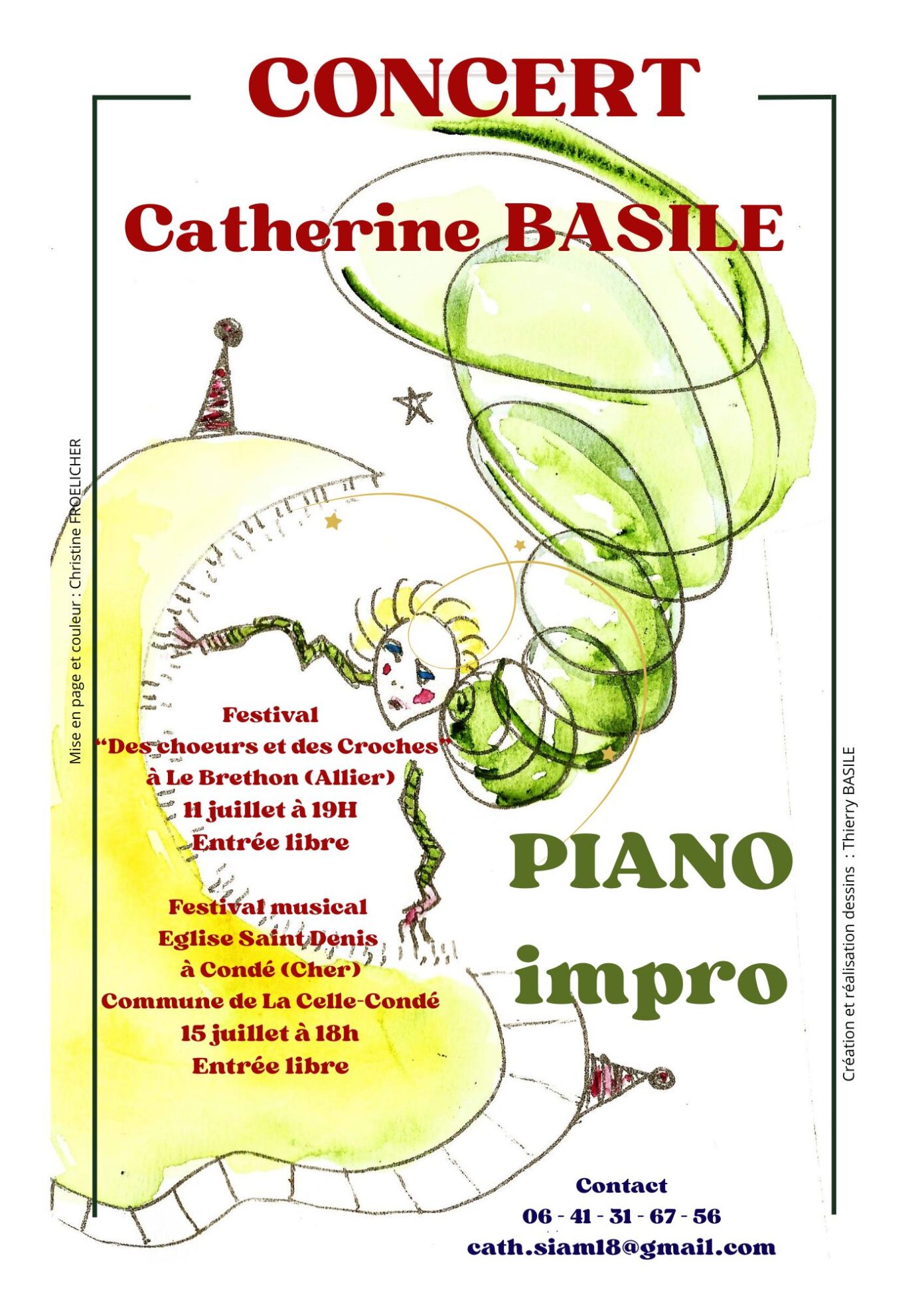 Concert Piano impro par Catherine Basile La Celle-Condé