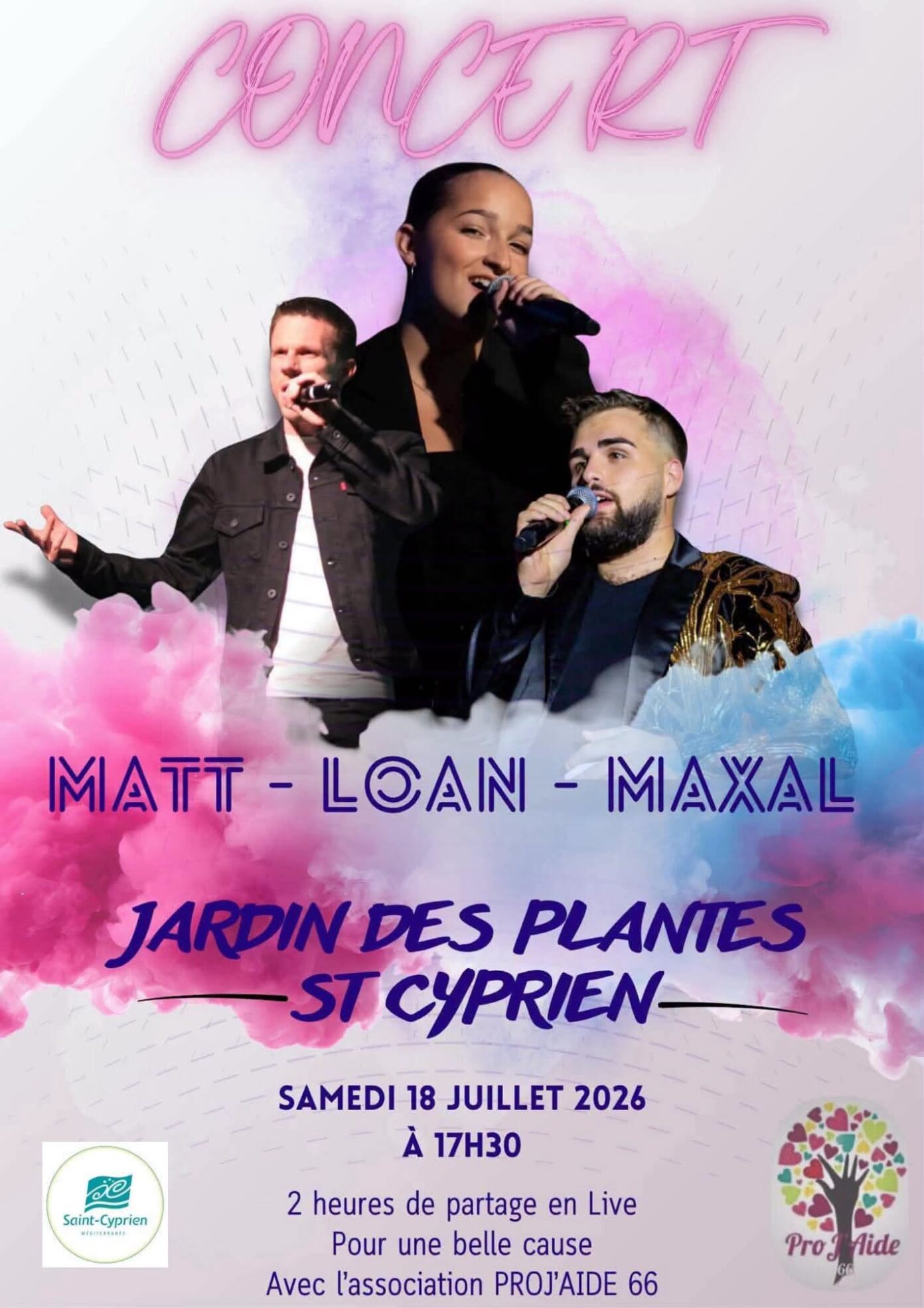 CONCERT PROJ’AIDE 66 MATT LOAN MAXAL Rue Verdi Saint-Cyprien