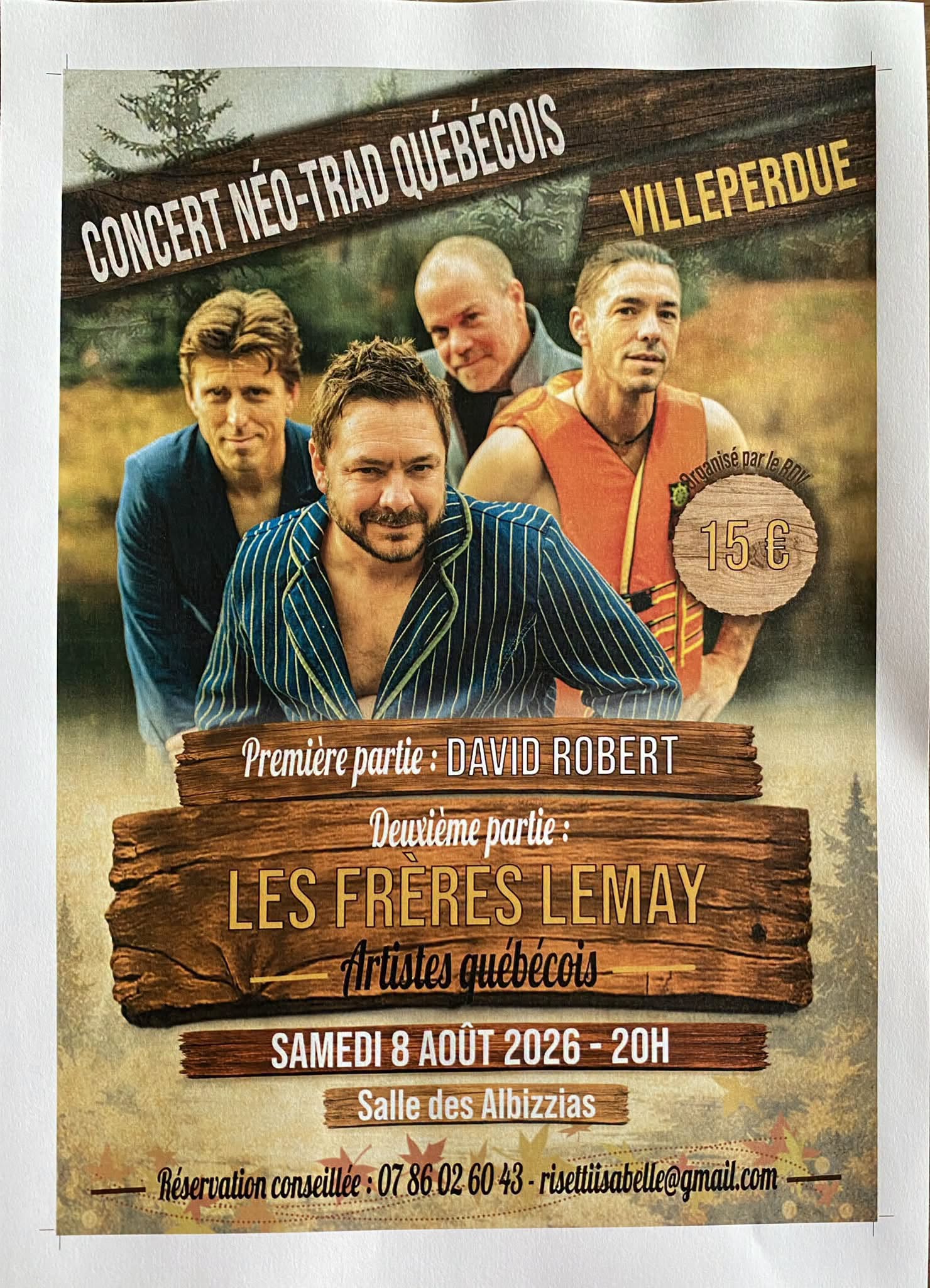Concert Réveil de Villeperdue 1 Chemin de la Godinière Villeperdue 2026-08-08