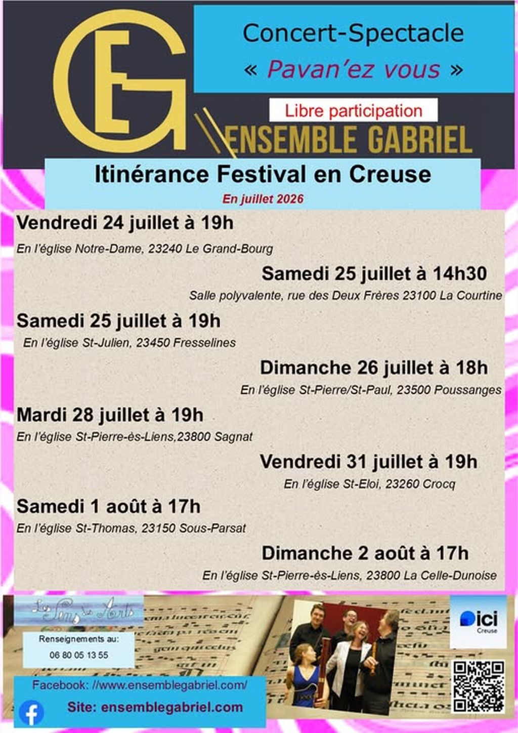 Concert Spectacle de l’Ensemble Gabriel Eglise Notre-Dame Le Grand-Bourg