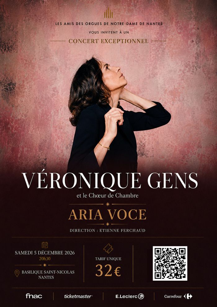 Concert : Véronique Gens et le chœur de chambre Aria Voce Basilique Saint Nicolas Nantes