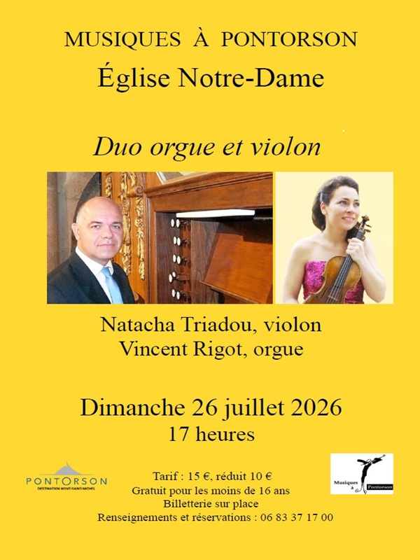 Concert violon et orgue Pontorson