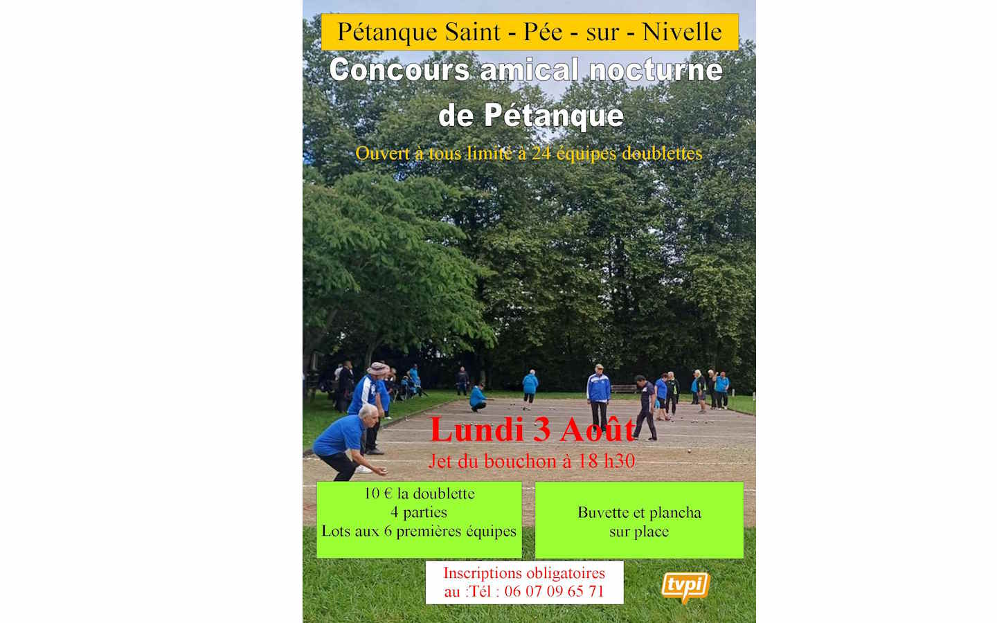 Concours amical nocturne de Pétanque Parc des Berges de la Nivelle Saint-Pée-sur-Nivelle 2026-08-03